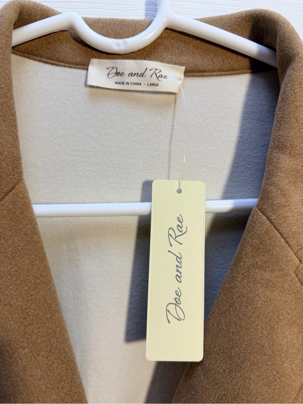 Doe & Rae Camel Brown Single-Button Blazer/Soft Jacket - Picture 2 of 4